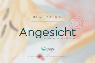 Angesicht: A Modern Font for Web Design