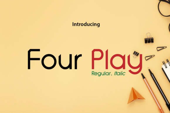 Four Play: A Clean, Confident Sans Serif Font for Small Business Brands
