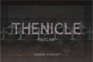 Thenicle Outline Medium Font